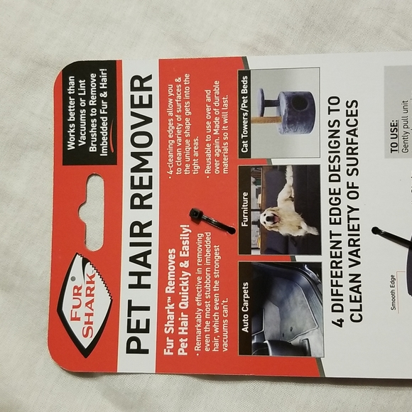 NIB FUR SHARK PET HAIR REMOVER REMOVE IMBEDDED PET HAIR - Picture 7 of 8
